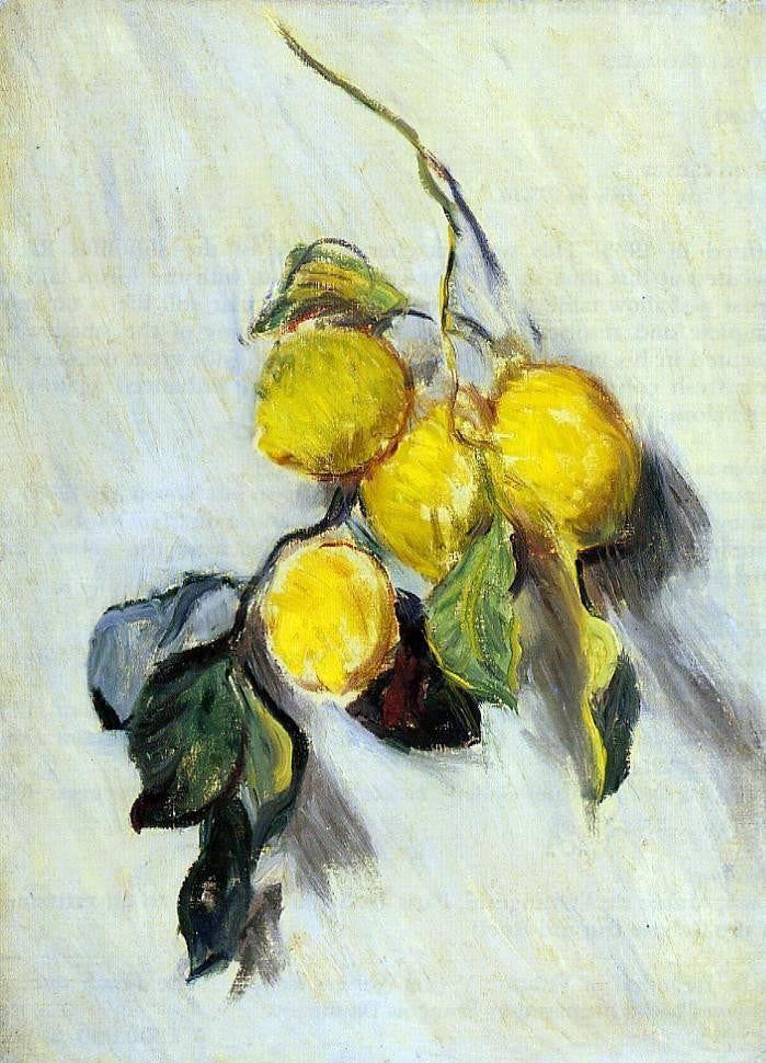 Branch of Lemons by Claude Oscar Monet - Hand Painted Oil Painting