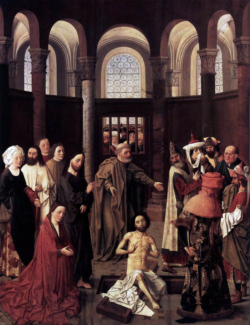 The Raising of Lazarus by Albert Van Ouwater - Hand Painted Oil Painting