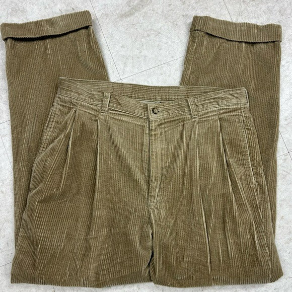 LL Bean Corduroy Straight Leg VTG Pants Size 34X34