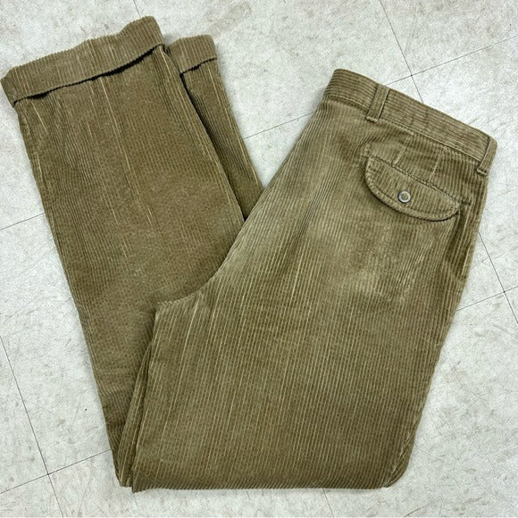LL Bean Corduroy Straight Leg VTG Pants Size 34X34