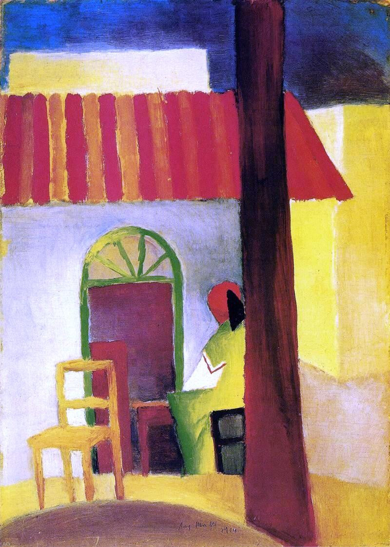 Turkish Cafe I by August Macke - Hand Painted Oil Painting