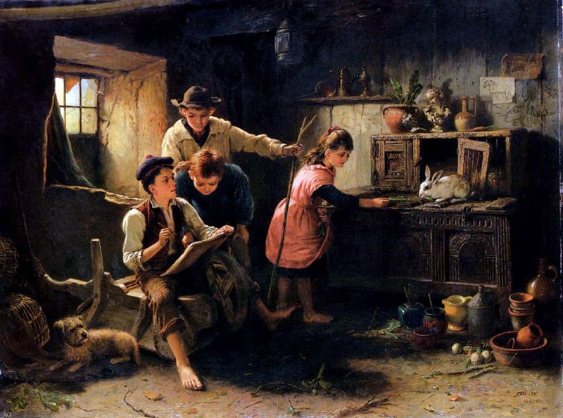 The Studio Of A Rustic Genius by Jonathan Pratt - Hand Painted Oil Painting