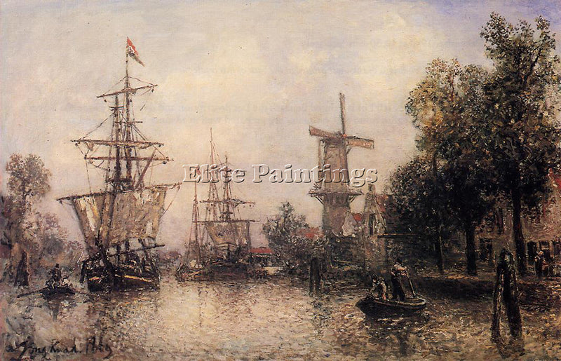 JOHAN BARTHOLD JONGKIND THE PORT OF ROTTERDAM2 ARTIST PAINTING REPRODUCTION OIL