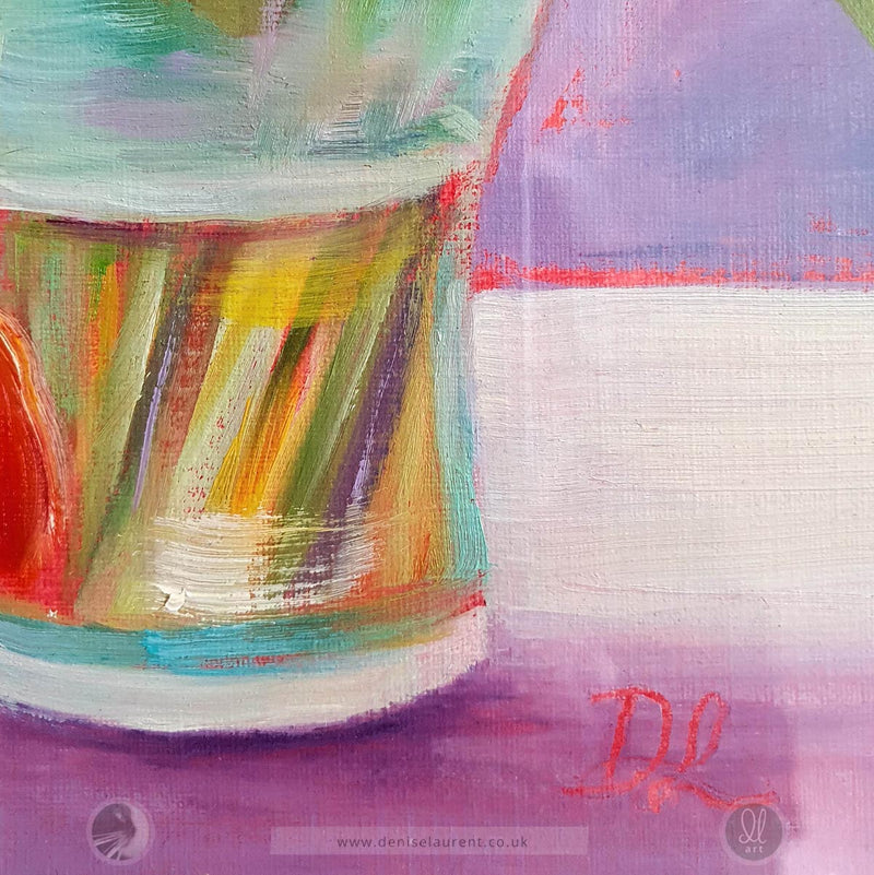 Vase Of Flowers - Framed  8x8