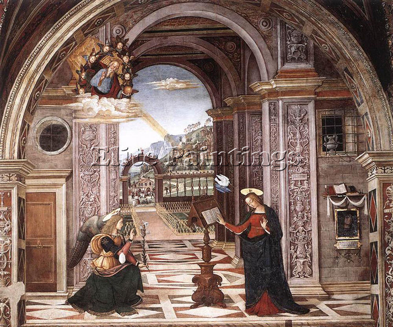 BERNARDINO PINTURICCHIO ANNUNCIATION ARTIST PAINTING REPRODUCTION HANDMADE OIL