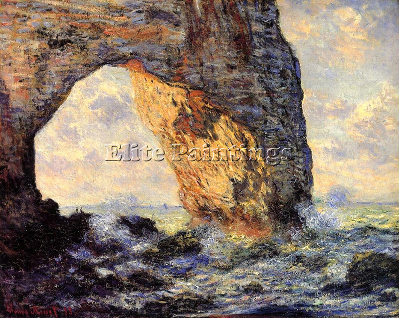 CLAUDE MONET THE MANNEPORT ETRETAT 1 ARTIST PAINTING REPRODUCTION HANDMADE OIL