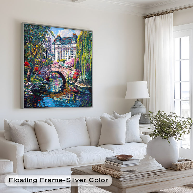 Springtime in New York by Bob Pejman – Vibrant Cityscape Oil Painting