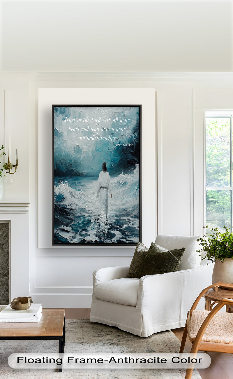 Proverbs 3:5 – Trust in the Lord Bible Verse Oil Painting
