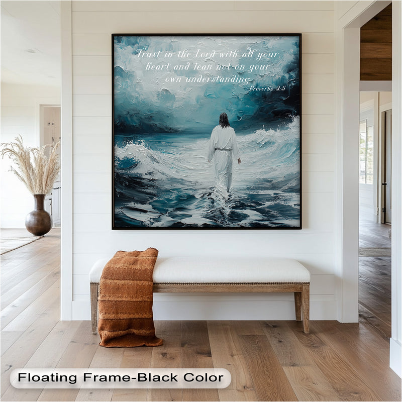 Proverbs 3:5 – Trust in the Lord Bible Verse Oil Painting