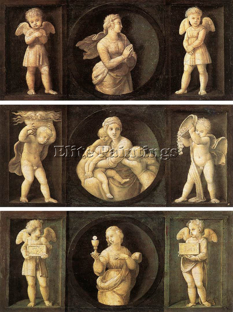 RAPHAEL THEOLOGICAL VIRTUES ARTIST PAINTING REPRODUCTION HANDMADE OIL CANVAS ART
