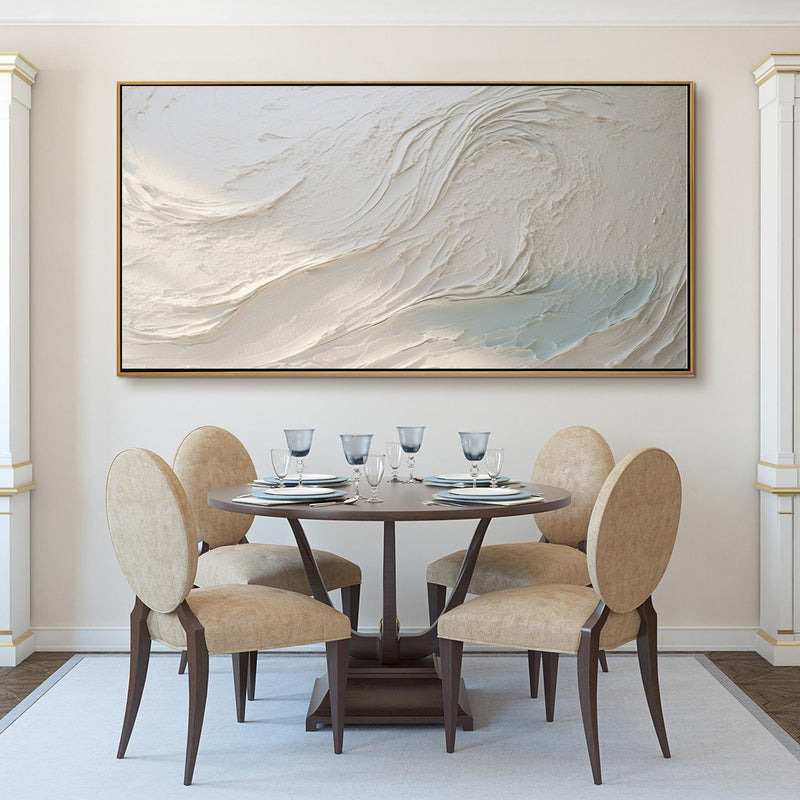 WHISPERS OF WHITE: Textured Minimalist Oil Painting