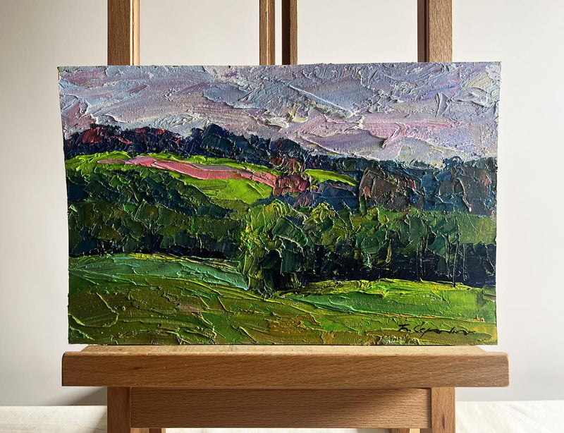 Oil painting Summer meadows and forests Boris Serdyuk