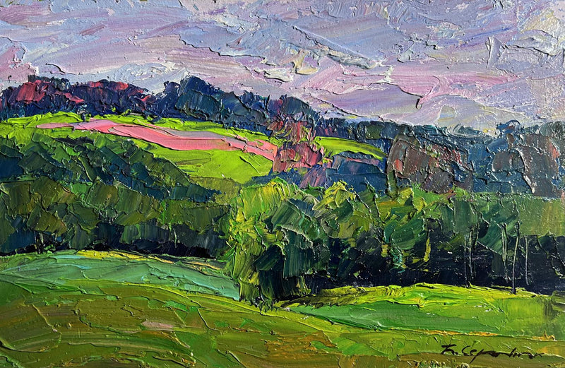 Oil painting Summer meadows and forests Boris Serdyuk