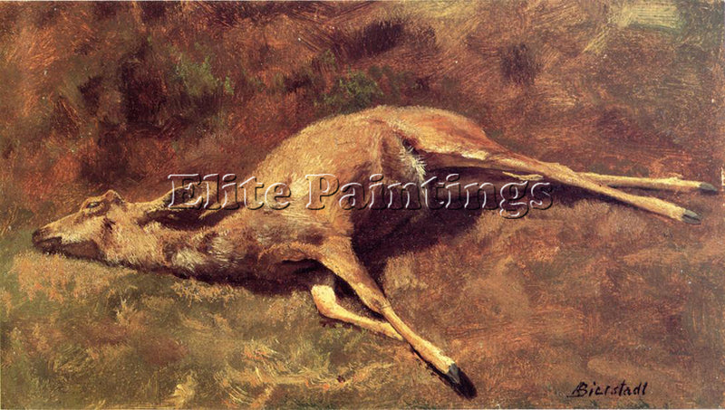 ALBERT BIERSTADT NATIVE OF THE WOODS ARTIST PAINTING REPRODUCTION HANDMADE OIL