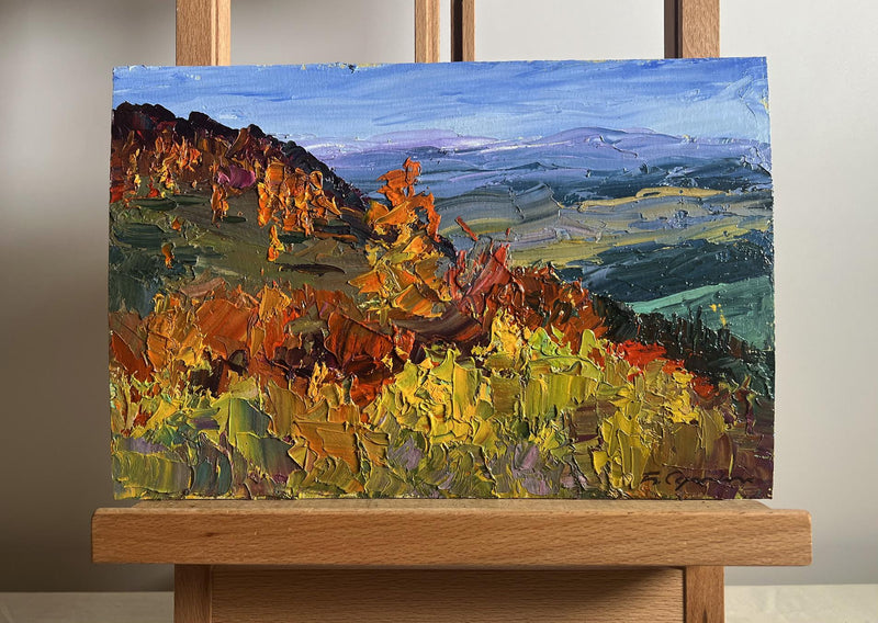 Oil painting Golden Mountain Fields Boris Serdyuk