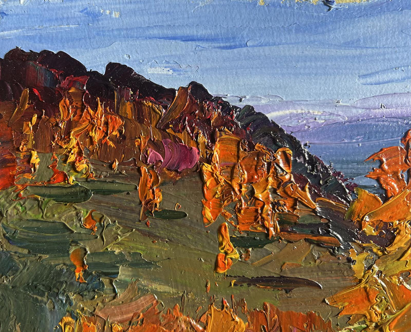 Oil painting Golden Mountain Fields Boris Serdyuk