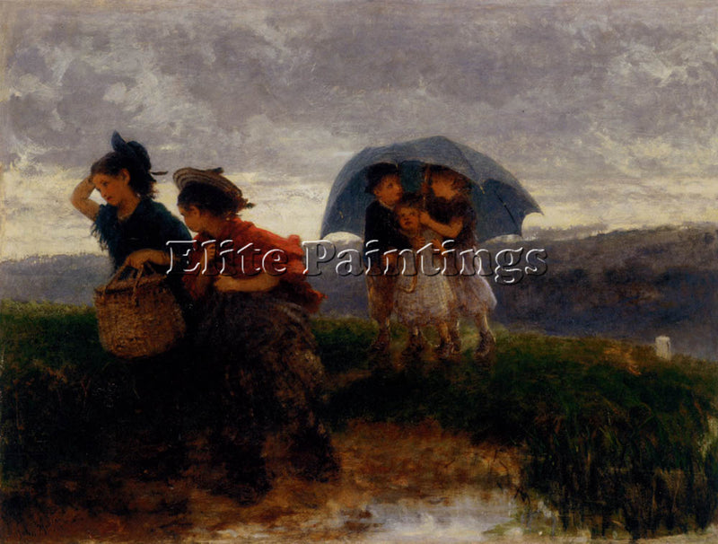 JOHN MORGAN THE STORM ARTIST PAINTING REPRODUCTION HANDMADE OIL CANVAS REPRO ART