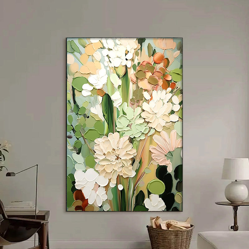 SERENE BLOSSOMS: Impressionist Floral Oil Painting