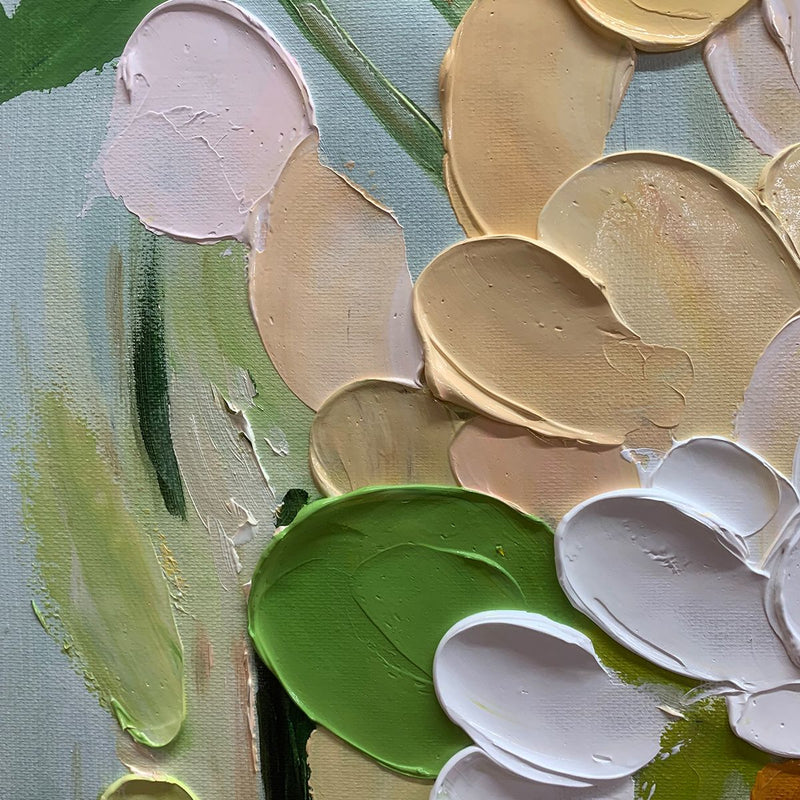 SERENE BLOSSOMS: Impressionist Floral Oil Painting