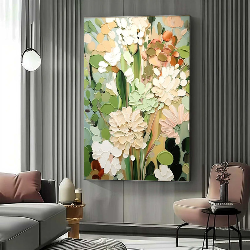 SERENE BLOSSOMS: Impressionist Floral Oil Painting
