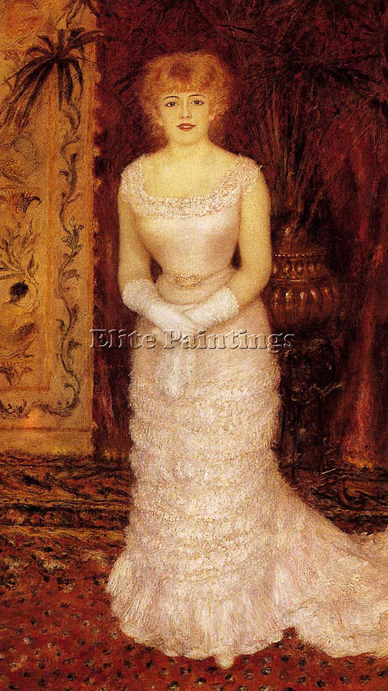 PIERRE AUGUSTE RENOIR PORTRAIT OF THE ACTRESS JEANNE SAMARY ARTIST PAINTING OIL