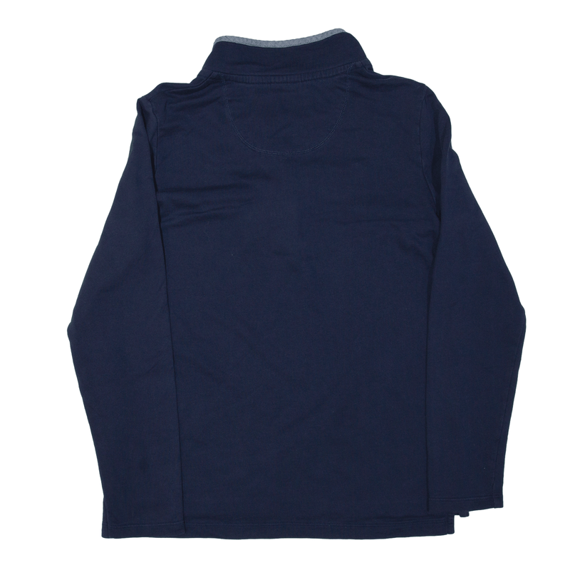 LL BEAN Polo Shirt Blue Long Sleeve Mens S