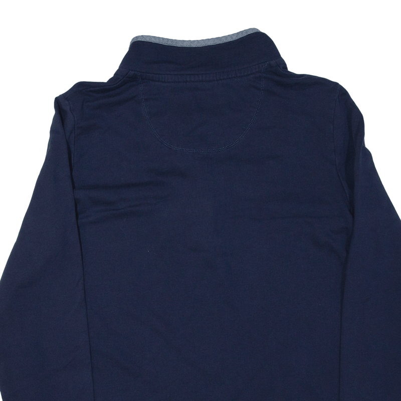LL BEAN Polo Shirt Blue Long Sleeve Mens S