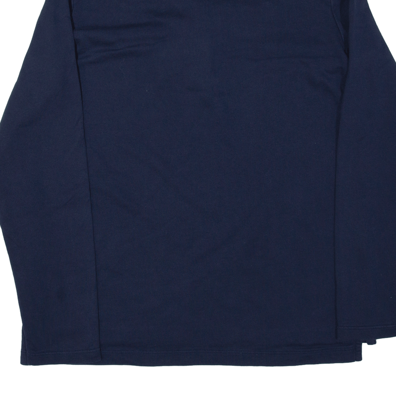 LL BEAN Polo Shirt Blue Long Sleeve Mens S