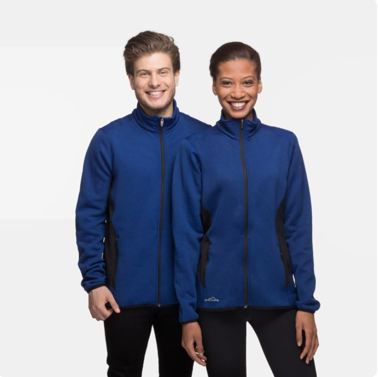 Eddie Bauer® Ladies Full-Zip Heather Stretch Fleece Jacket – Stretchy Comfort with Full-Zip Versatility