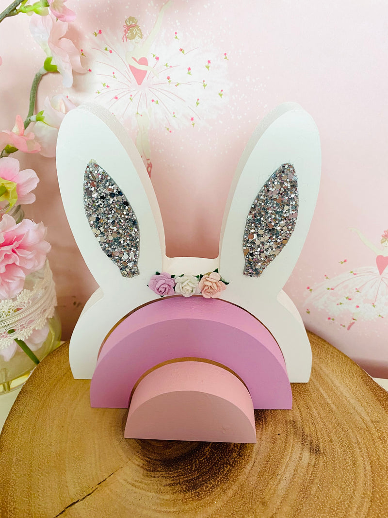 Bunny ears stacking girls bedroom decor