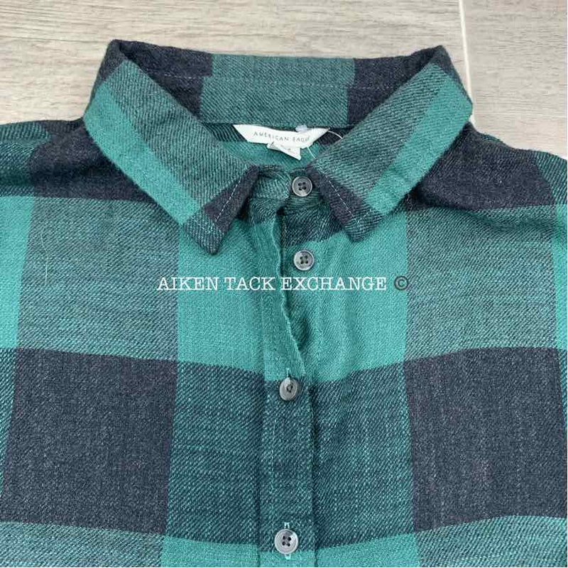 American Eagle Oversized Flannel Babydoll Shirt, Size Small, Brand New