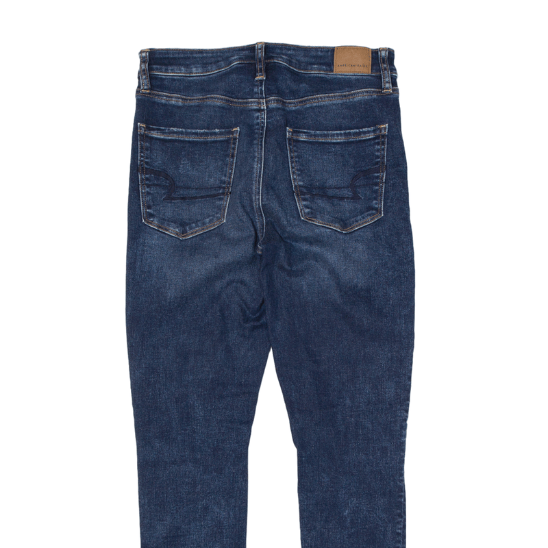 AMERICAN EAGLE High Jegging Distressed Jeans Blue Denim Slim Skinny Stone Wash Womens W30 L27