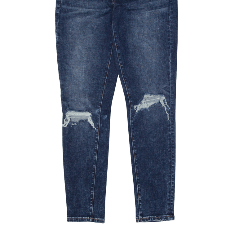 AMERICAN EAGLE High Jegging Distressed Jeans Blue Denim Slim Skinny Stone Wash Womens W30 L27