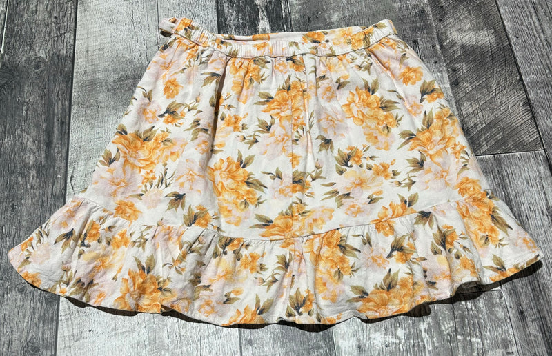 American Eagle white/yellow wrap skirt - Hers size S