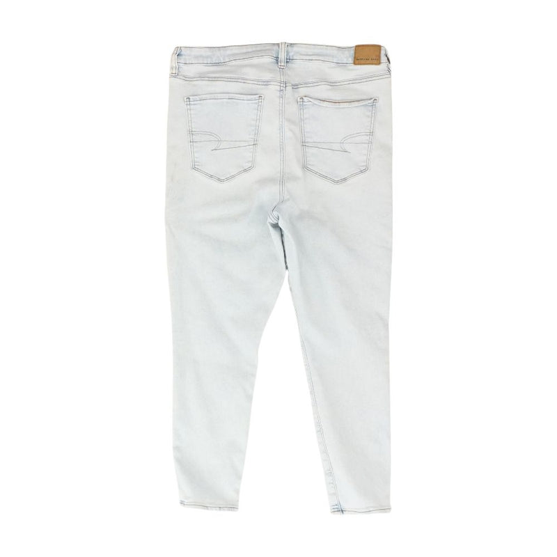 Blue Solid High Rise Jeans