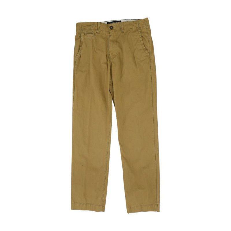 Tan Solid Khaki Pants