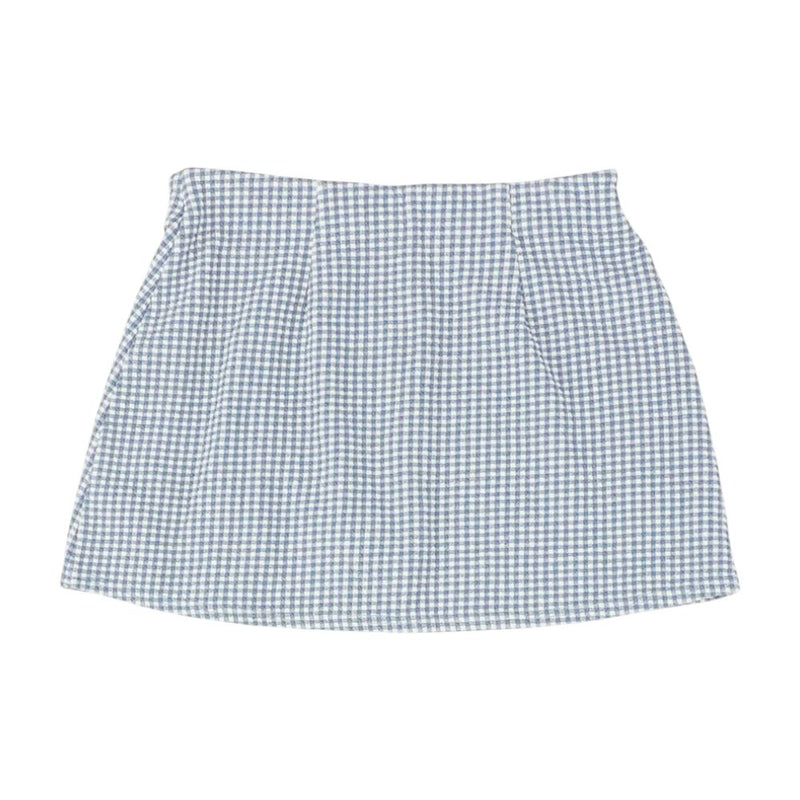 Blue Check Mini Skirt