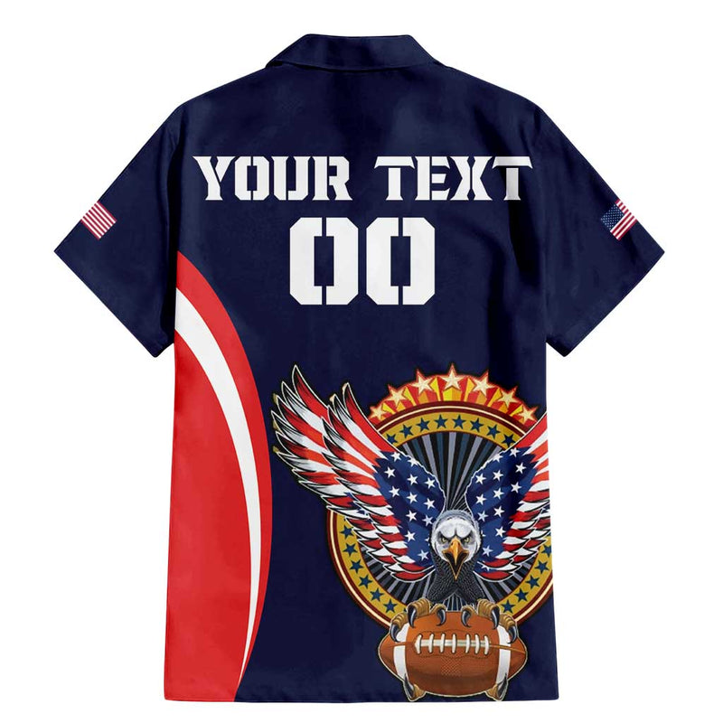 Custom USA Rugby Family Matching Mermaid Dress and Hawaiian Shirt American Eagle With USA Flags LT18