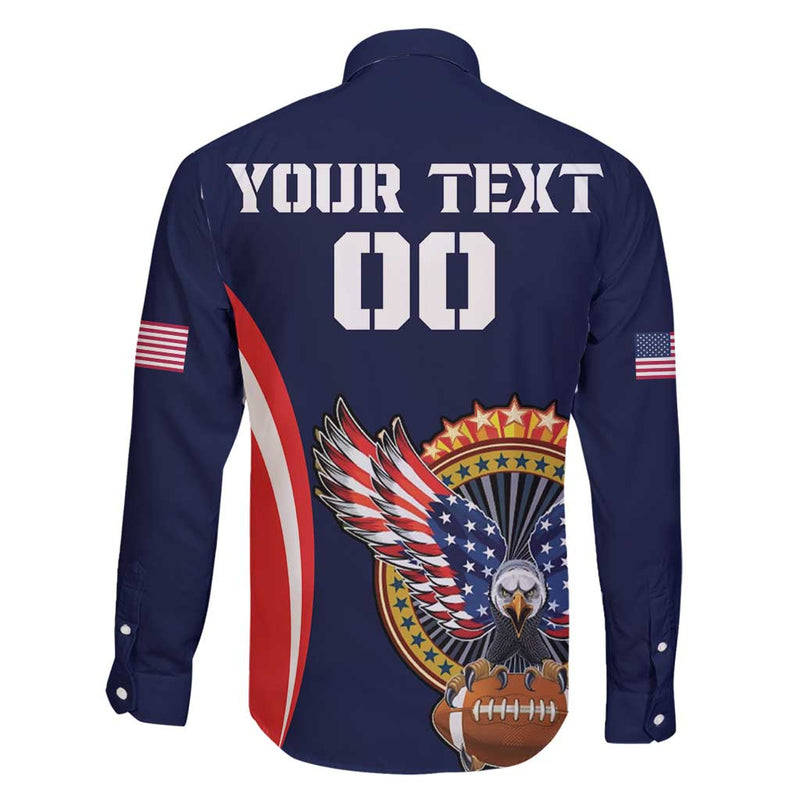 Custom USA Rugby Family Matching Mermaid Dress and Hawaiian Shirt American Eagle With USA Flags LT18