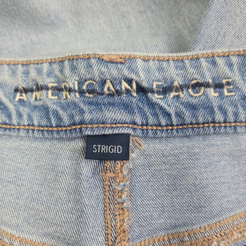 New American Eagle Size 0 Reg Strigid Super High Rise Ultra Wide Leg Denim Jeans