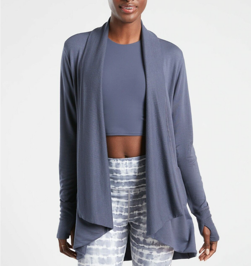 Athleta Medieval Violet Nirvana Pranayama Wrap Cardigan