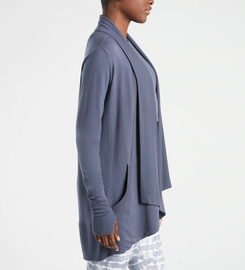 Athleta Medieval Violet Nirvana Pranayama Wrap Cardigan