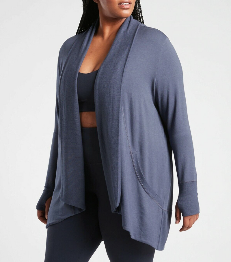 Athleta Medieval Violet Nirvana Pranayama Wrap Cardigan
