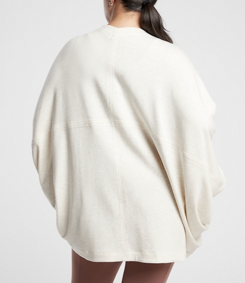 Athleta Heather Oatmeal Nirvana Cocoon Wrap Cardigan with Pockets