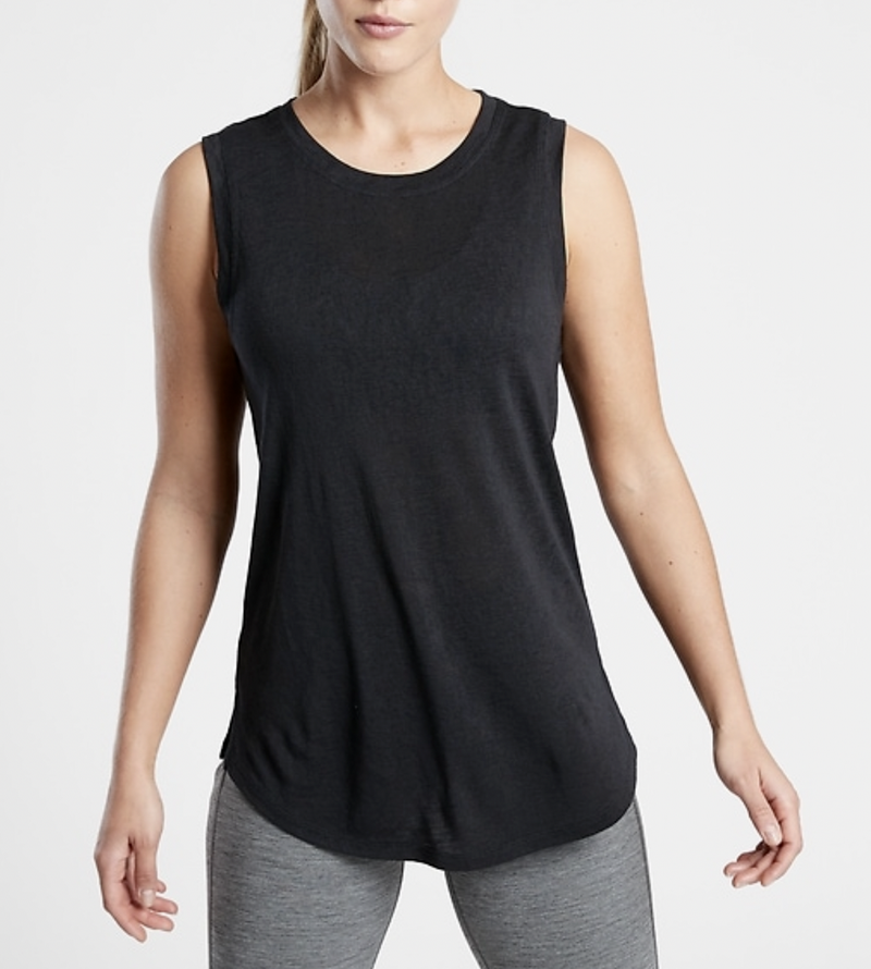 Athleta Black Sleeveless Breezy Top Tank