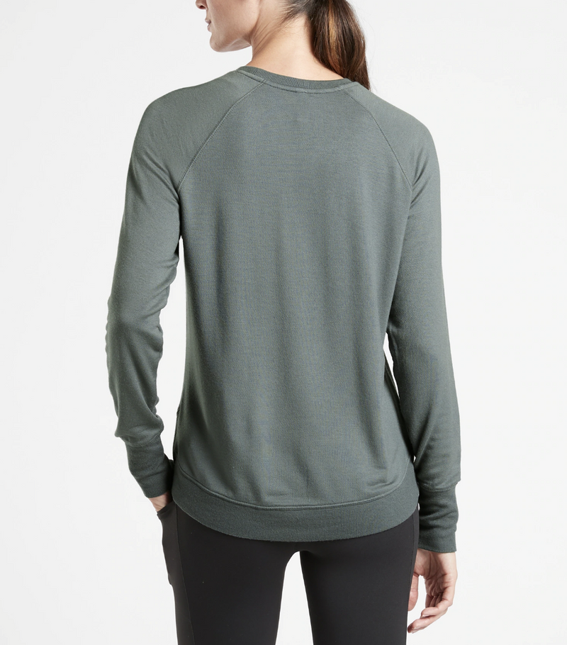 Athleta Beyond Soft Bali Green Mindset Sweatshirt Top