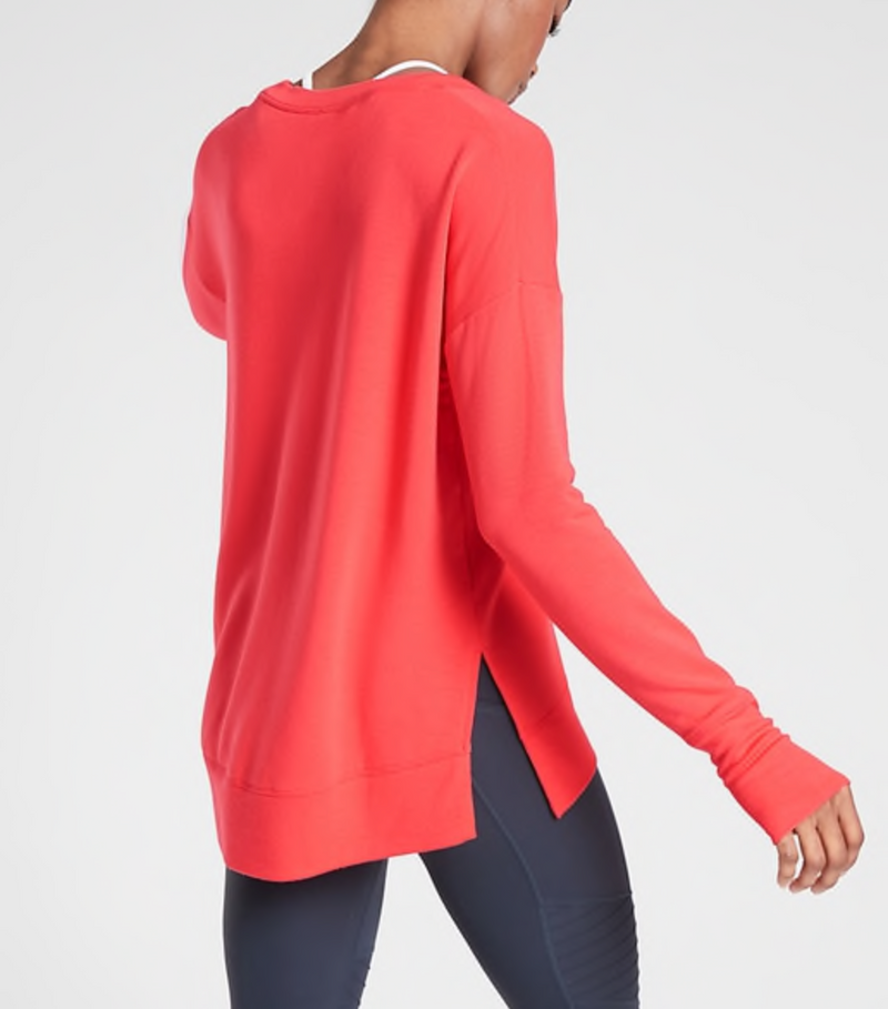 Athleta Coral Soft Coaster Luxe Sweatshirt