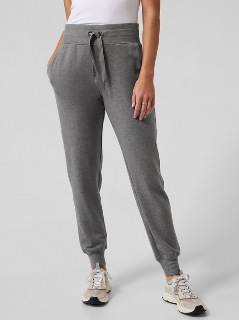 Athleta Heather Grey Drawstring Waistband Balance Jogger