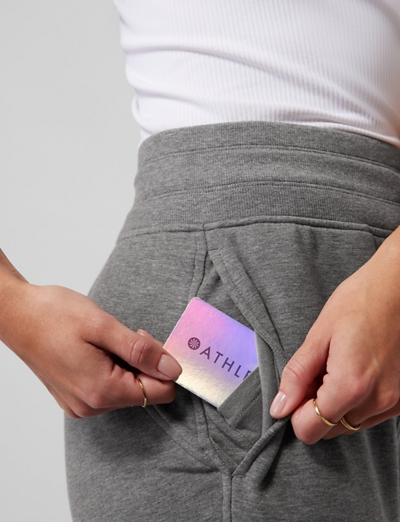 Athleta Heather Grey Drawstring Waistband Balance Jogger