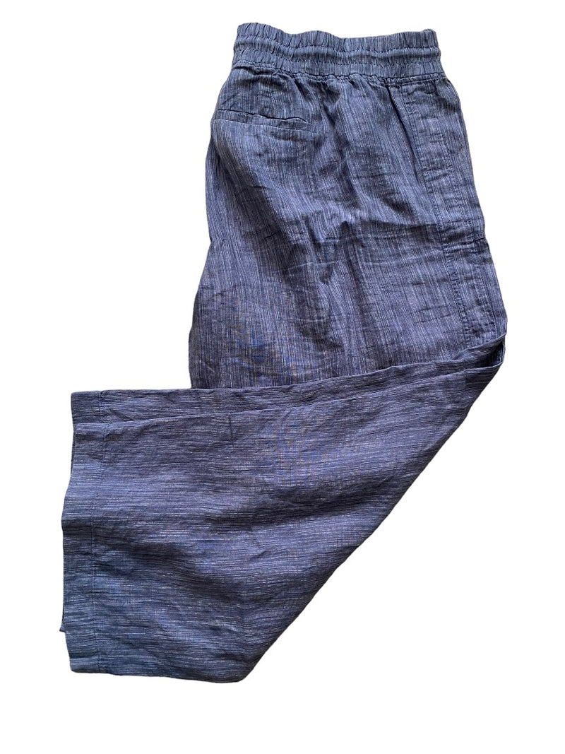 26W Athleta Blue Wide Leg Linen Athletic Pants